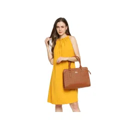 Lavie Women's 3 Compartment Satchel (Tan) (L)-picture-14