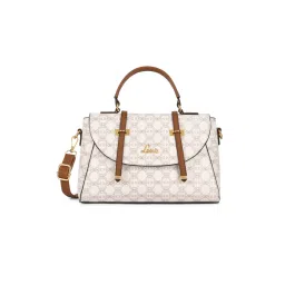Lavie Women's Mono Beech Flap Satchel Handbag (White) (L)-picture-11