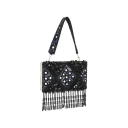 Lavie Luxe Black LX Flower Clutch Clutch-picture-27