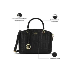 Lavie Luxe Black LX Label25 Sm Satchel Handbag image 3