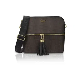 LAVIE LUXE LX MONO TIARA25 Black & Choco Printed Medium Cross Body Bag-picture-40