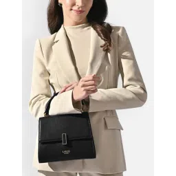 LAVIE LUXE Merci25 BlackMedium Leather Satchel Handbag-picture-35