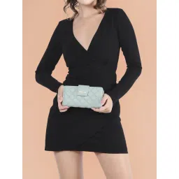 Lavie Luxe Mint Green LX Diamond Bifold Zip Wallet-picture-17