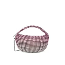 Lavie Luxe Pink Stone Embellished Handheld Bag with Detachable Strap-picture-13