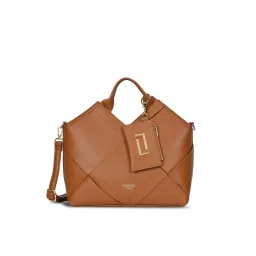 Lavie Luxe Tan Synthetic Leather Solid Handbag with Detachable Strap-picture-20