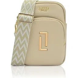 lavie luxe Women's Mobile25 Vertical 3-Compartment Cross Body Sling Bag | Ladies Purse Handbag | Gift for Women-picture-32