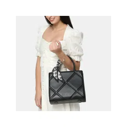 lavie luxe Womens Quare25 Satchel Bag Black (M)-picture-27