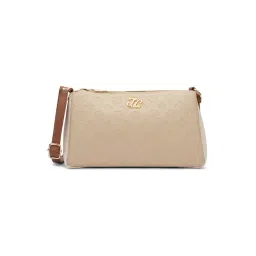 LAVIE Signature Beige CUBA Logo Medium Leather Cross Body Bag-picture-11