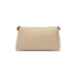 LAVIE Signature Beige CUBA Logo Medium Leather Cross Body Bag image 4