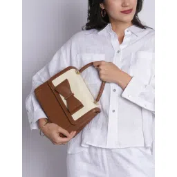 lavie signature Lavie Tan Color Block Satchel Handbag-picture-29