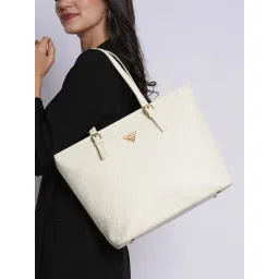 LAVIE Signature Off White Logo Shoulder Handbag-picture-33