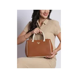 Lavie Signature Tan Womens Columbia 3C Satchel Bag (L)-picture-16