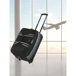 Lavie Sport Cabin Size 56 Litre Pixel Wheel Duffle  Bag| Duffle Bag | 2 Wheel  Duffle Bag (Black)-picture-13