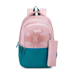 LAVIE SPORT Coral & Green Printed Large Backpack With Pouch-picture-39