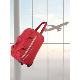 Lavie Sport Galactic M Cabin Size 53 cms Wheel Duffle Bag  | 2 Wheel  Bag Duffle (Red)-picture-20