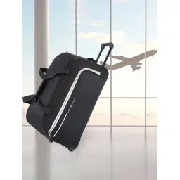 Lavie Sport Large Size 62 Cms Galactic Wheel Duffle Bag  | Trolley Bag (Black)-picture-25