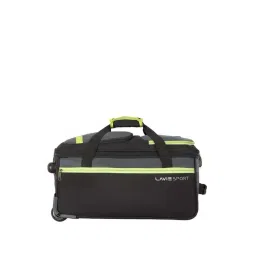 Lavie Sport Medium size 53 cms Extreme Wheel Duffle Push Button Trolley Bag | Trolley Bag (Black)-picture-46