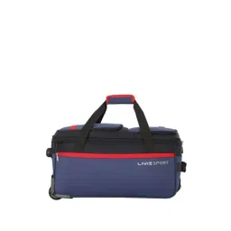 Lavie Sport Medium size 53 cms Extreme Wheel Duffle Push Button Trolley Bag | Trolley Bag (Navy)-picture-47