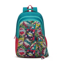 LAVIE SPORT Red & Green Printed Large Backpack With Pouch-picture-37