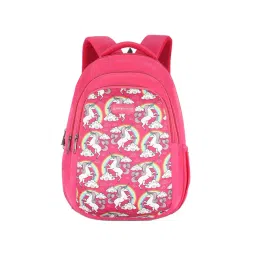 Lavie Sport Unicorn Rainbow 26L Printed School Backpack for Girls (Magenta)-picture-44