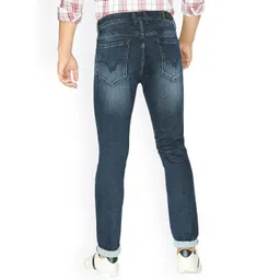 Lawman pg3 Men Mid Rise Light Fade Whiskers and Chevrons Cotton Slim Fit Jeans image 4