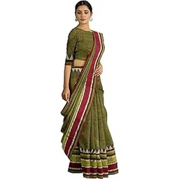 laxmi handloom Women's Traditional Bengal Handloom Cotton Begampuri Saree-picture-56