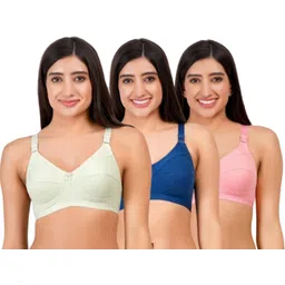 layeba Pack of 3 Women Full Coverage Non Padded Bra-picture-13