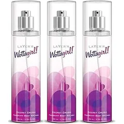 Layer'r Women WottaGirl Secret Crush Aerosol Unscented Body Splash, 135Ml X Pack Of 3-picture-30