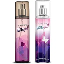 Layer'r Women WottaGirl Secret Crush Floral Scent Spray Body Splash, 135Ml And WottaGirl Floral Scent Spray Body Splash Amber Kiss 135 Ml-picture-31