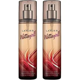 Layer'r Women WottaGirl Vanilla Twist Scented Spray Body Splash, 135Ml (Pack Of 2)-picture-35