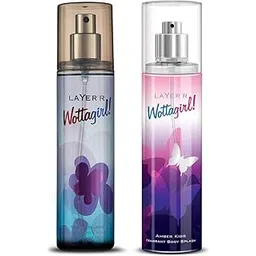 Layer'r Wottagirl Body Splash Mystic Island 135Ml And Wottagirl Body Splash For Women, Liquid, Amber Kiss 135 Ml-picture-41