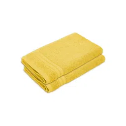Layers Home Easy Yellow 2 Pieces 450 GSM Pure Cotton Hand Towels-picture-29