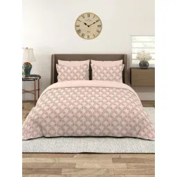 Layers Orange Cotton Floral King Bedsheet With 2 Pillow Covers-picture-29