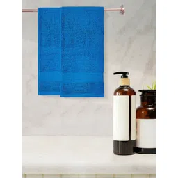 Layers Set Of 2 Blue Solid 400 GSM Pure Cotton Hand Towel-picture-23