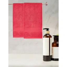 Layers Set Of 2 Red Solid 400 GSM Pure Cotton Hand Towel-picture-13