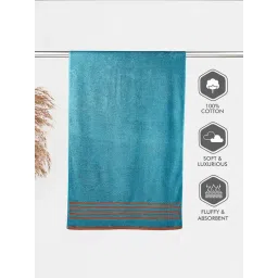 Layers Tuscany Blue Cotton Bath Towel image 2