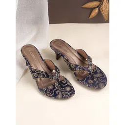 Lazera Embellished Ethnic Kitten Sandals-picture-11