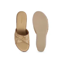 Lazera Embellished Ethnic Wedge Sandals image 2