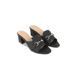 Lazera Leather Block Sandals with Buckles-picture-27