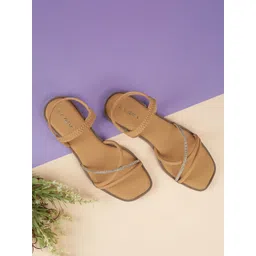 Lazera Women Open Toe Strappy Rhinestone Flat Sandals-picture-32