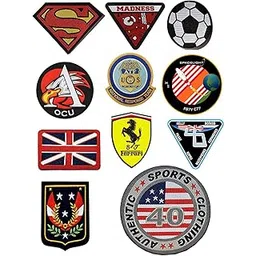 LAZYCHUNKS Printed Iron-on Patches Decoration for Clothes Printed T-Shirt Thinnest Patches for Jackets,Top,Hats,Bags,Jeans Multicolour Design (Pack of 11)-image-43