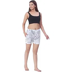 LazyDu Canva Light Green Short-picture-43