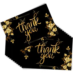 lazylines Thank You Card, Golden Floral Greeting Card-picture-45