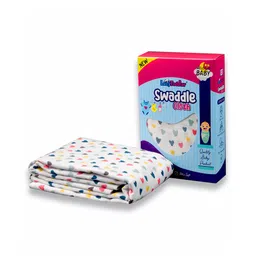 LazyToddler Cotton Premium Flannel Baby Swaddle Hearts Print-picture-35