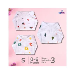LazyToddler Muslin Nappy Set of 3 Small (ELE)-picture-10