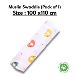 LazyToddler Organic Cotton Baby Swaddle Plus Print - Red-picture-29