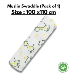 LazyToddler Organic Cotton Baby Swaddle Star Print - Blue-picture-31