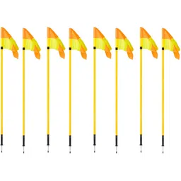lcarno 8 Pc Spring Corner flags Portable Soccer Flags Soccer Poles Y/O Two Piece Agility Pole-picture-11