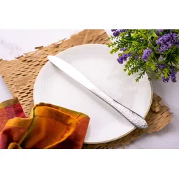 le casa Diamond AP Knife | Style - Hammered | 100% Food Grade With ISO Certification | Stainless Steel Bread Knife, Butter Spreader, Cheese Knife, Dessert Knife Set-picture-41