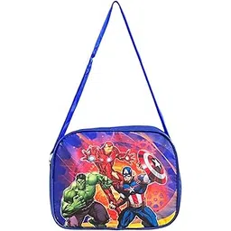 Le Delite Waterproof Side Sling Bag For Kids Age 1-10 Years Diaper Bag,Avengers sling bag cartoon theme Tuition Handbag, Swimming Bag- Multipurpose Sling Bag, Lunch Box Tiffen Handbag (avengers)-picture-23